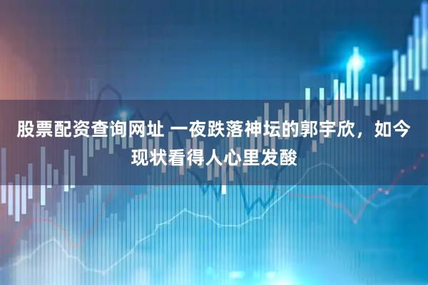 股票配资查询网址 一夜跌落神坛的郭宇欣，如今现状看得人心里发酸